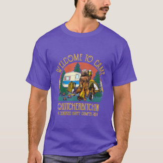 Camiseta Bem-vindo ao Acampamento Quitcherbitchin Um Urso C