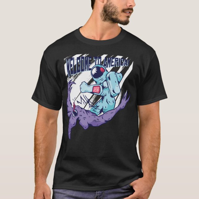 Camiseta Bem-Vindo Ao Astronauta Americano (Frente)