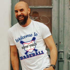 Camiseta "Bem-vindo ao Beisebol de Nova York" Orgulho da Ci