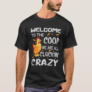 Camiseta Bem-vindo ao Coop Cluckin 'Crazy Chicken Women M