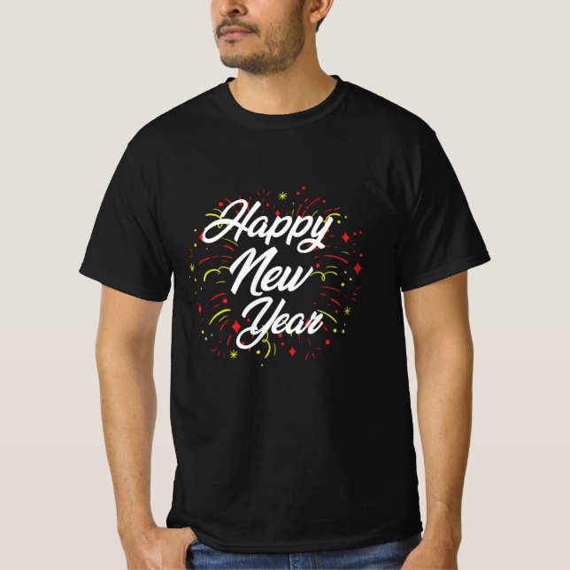 Camiseta Bem-vindo ao Design de Presente do Feliz ano novo (Frente)