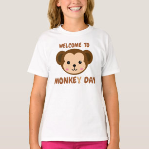 Camiseta Bem-vindo ao dia do macaco.