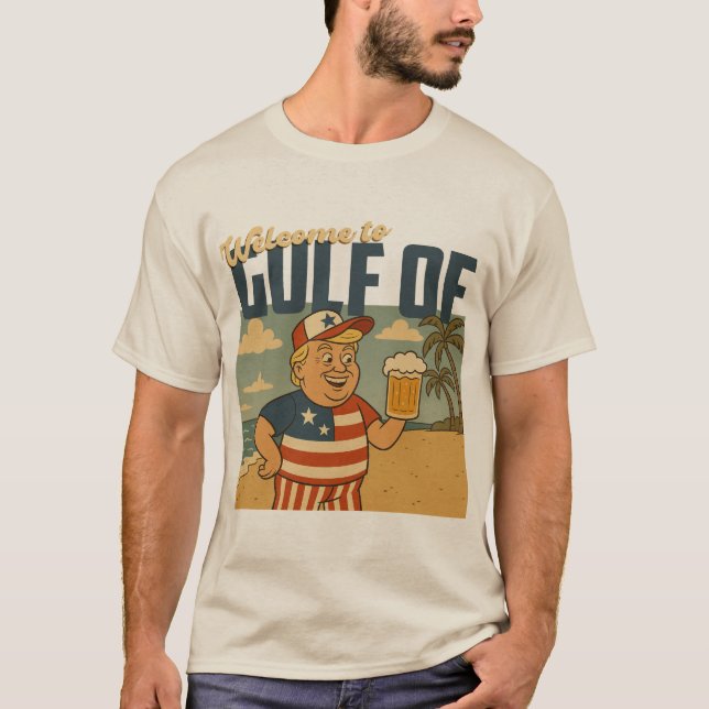 Camiseta bem-vindo ao golfo da américa (Frente)