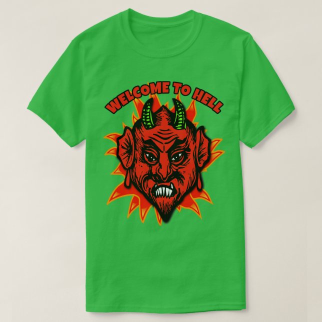 CAMISETA BEM-VINDO AO INFERNO COM O DEVIL (Frente do Design)