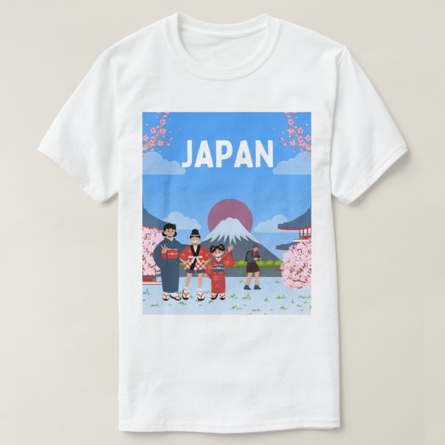 Camiseta bem-vindo ao Japão  (Frente do Design)
