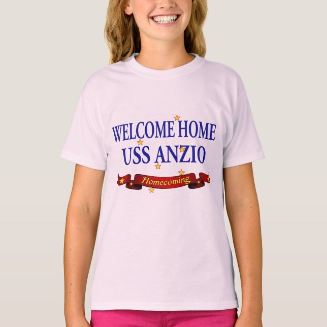 Camiseta Bem-vindo ao lar USS Anzio (Frente)