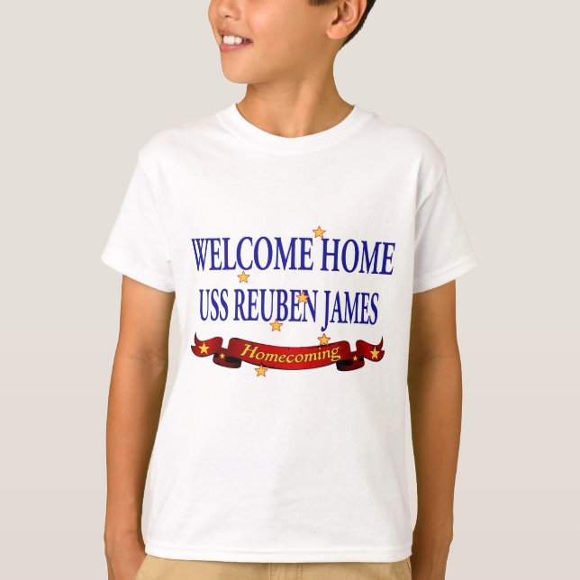 Camiseta Bem-vindo ao lar USS Reuben James (Frente)