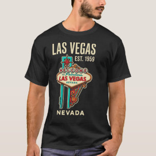 Camiseta Bem-vindo ao Las Vegas Vintage Roadside Americana