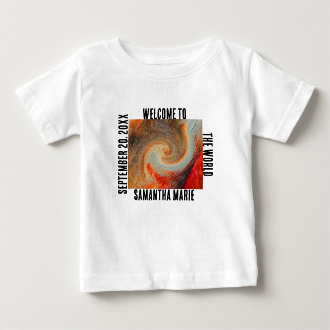 Camiseta Bem-Vindo Ao Mundo, Sprial De Gênero Neutro (Frente)