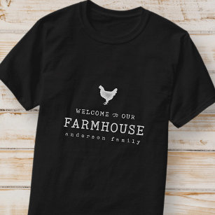 Camiseta Bem-vindo ao nosso Galinha Russo do Campo de Farmh