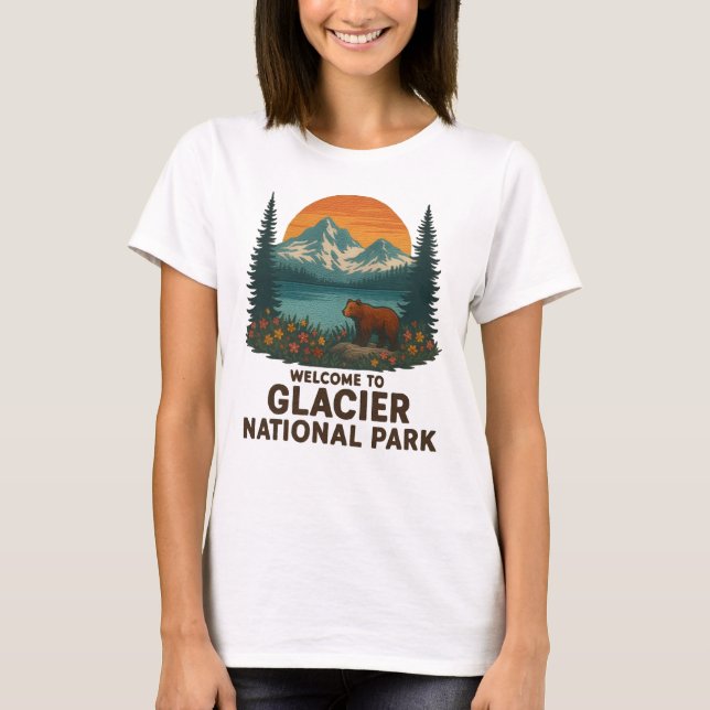 Camiseta Bem-vindo ao Parque Nacional dos EUA da Embroiderm (Frente)