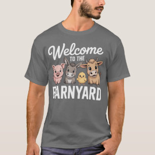 Camiseta Bem-vindo ao quintal do agricultor Animais fofos F