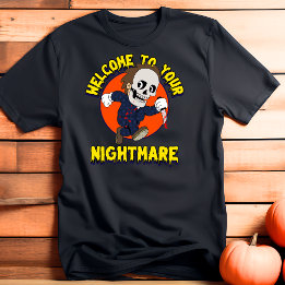 Camiseta Bem-vindo ao seu pesadelo Crânio Assustador Hallow