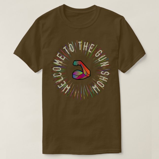 Camiseta Bem-Vindo Ao Show Da Arma Sunburst  (Frente do Design)
