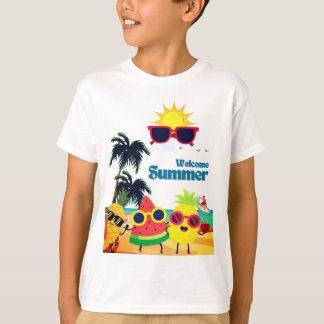 Camiseta bem-vindo ao verão cool dseign