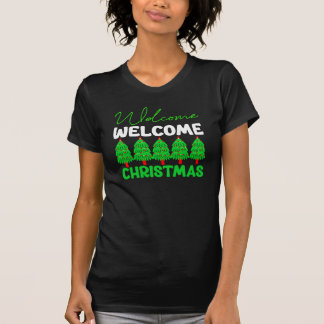 Camiseta Bem-vindo Árvore de Natal Design de Feriado-85600