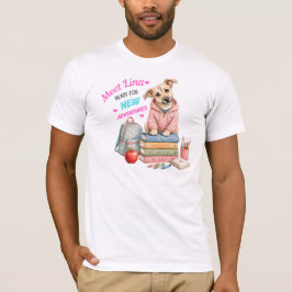Camiseta Bem-vindo às Aventuras Escolares de Lina!
