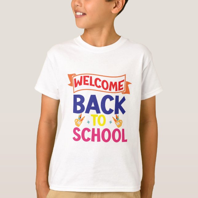 Camiseta Bem-vindo de Volta à Escola (Frente)