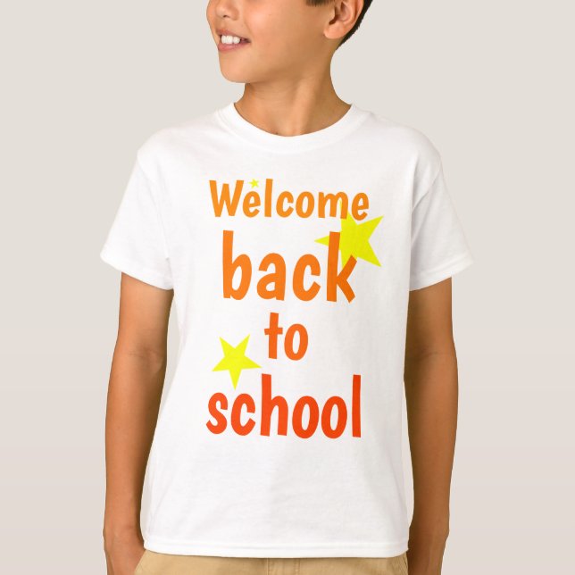 Camiseta bem-vindo de volta à escola (Frente)