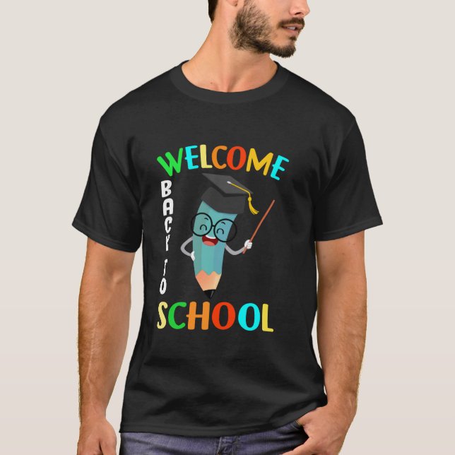 Camiseta Bem-vindo de volta à Escola 2025 Primeiro Dia da E (Frente)