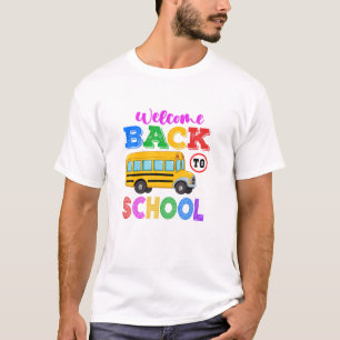 Camiseta Bem-vindo De Volta À Escola Aqui Eu Venho A Escola