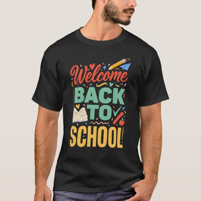 Camiseta Bem-vindo de Volta à Escola | Equipe de Professor  (Frente)