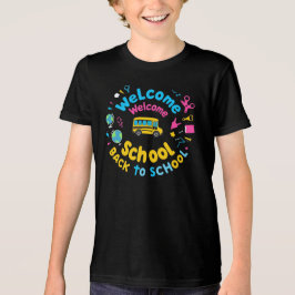 Camiseta Bem-vindo de volta à escola - Escola Divertida e C