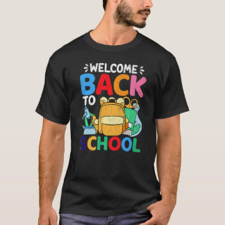 Camiseta Bem-vindo de Volta à Escola Gráfico do Primeiro Di