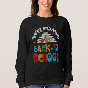 Camiseta Bem-vindo de volta à escola no primeiro dia de es