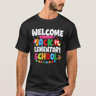 Camiseta Bem-vindo de Volta à Escola Primária de Volta às A