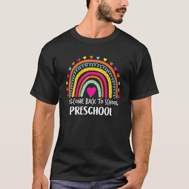 Camiseta Bem-Vindo De Volta À Escola Professora Rainbow (Frente)