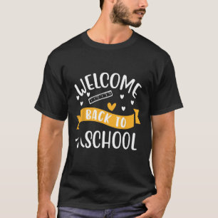 Camiseta Bem-vindo de volta à Newsletter da escola Conheça