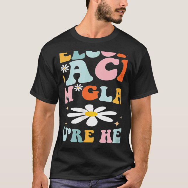 Camiseta Bem-vindo de volta, estou feliz que esteja aqui, p (Frente)