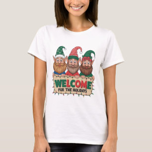 Camiseta Bem-Vindo Para O Holliday Gnome Funny
