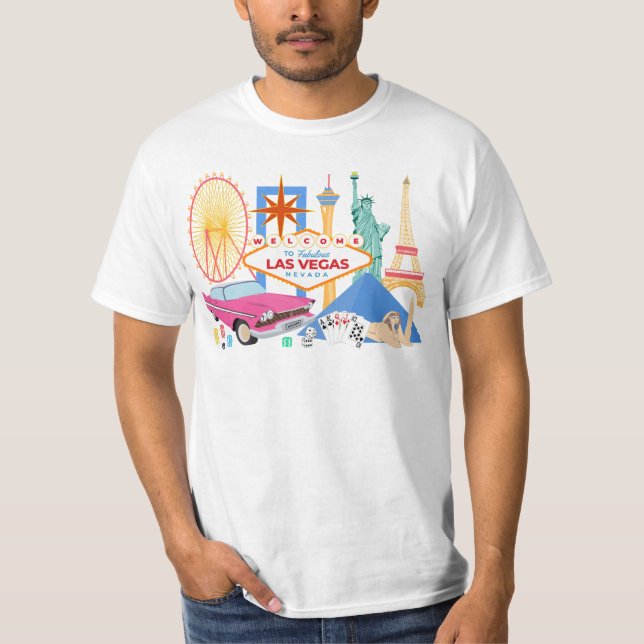 Camiseta Bem-vindos a Las Vegas fabulosa (Frente)