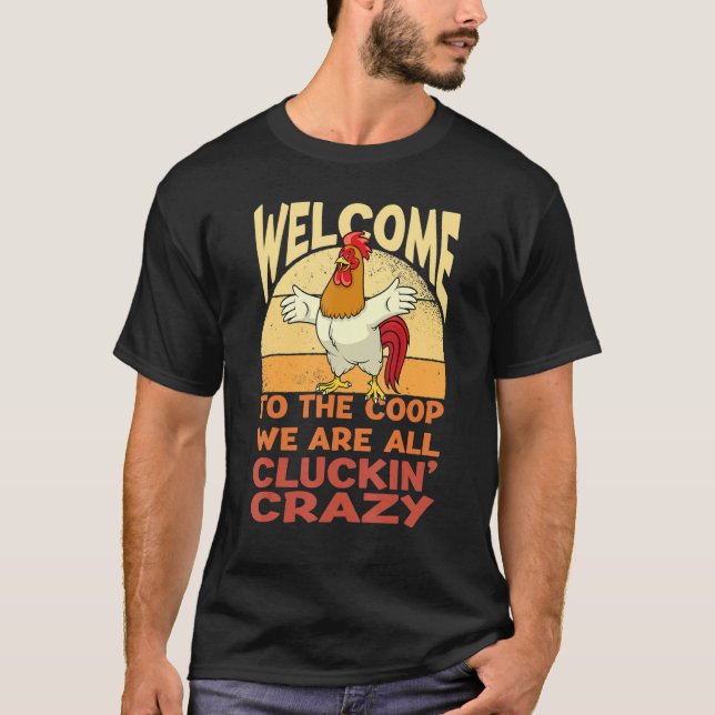 Camiseta Bem-vindos à picada louca de frango (Frente)