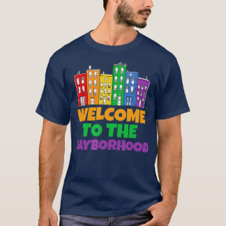 Camiseta Bem-vindos ao Gayborhood Funny LGB Pride Rainbow