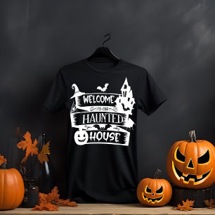Camiseta Bem-vindos ao nosso Halloween da Casa Assombrada