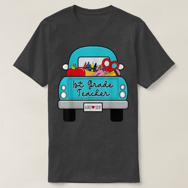 Camiseta Bem-vindos de volta à escola com caminhão - Teac 1 (Frente do Design)