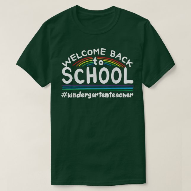 Camiseta Bem-vindos de volta à escola professores do jardim (Frente do Design)