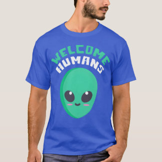Camiseta Bem-vindos Humanos citação amigo