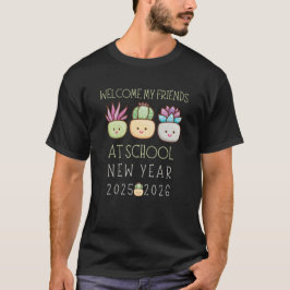 CAMISETA BEM-VINDOS MEUS AMIGOS NA ESCOLA, NOVO ANO 2025