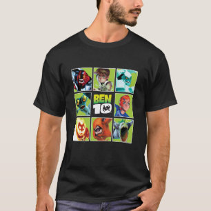 Camiseta Ben 10 Grade de Personagens Alienígenas Arte Pop C