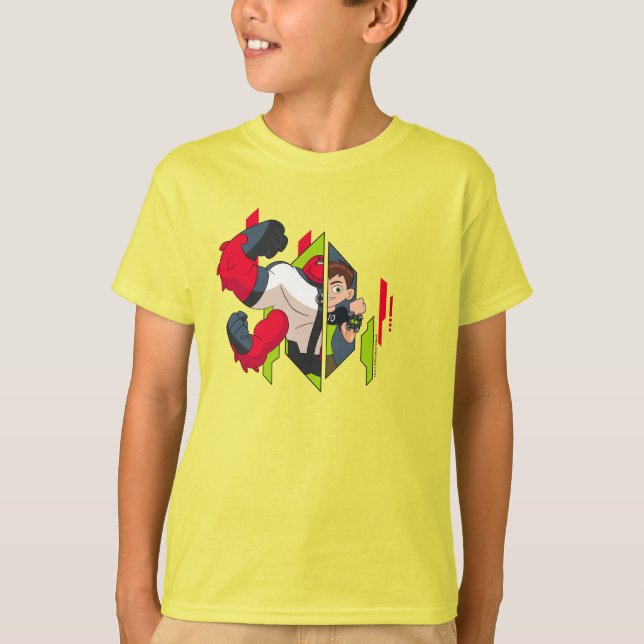 Camiseta Ben 10 Transformação de DNA em Quatro Braços (Frente)