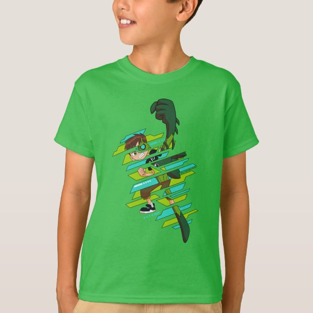 Camiseta Ben 10 Transformação de DNA selvagem (Frente)