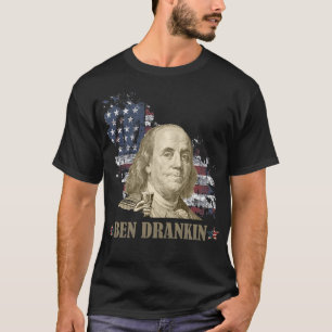 Camiseta ben dranken, benjamin franklin, 4 de julho