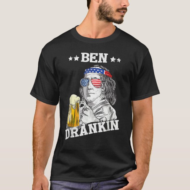 Camiseta Ben Drankin 4 de julho americano (Frente)