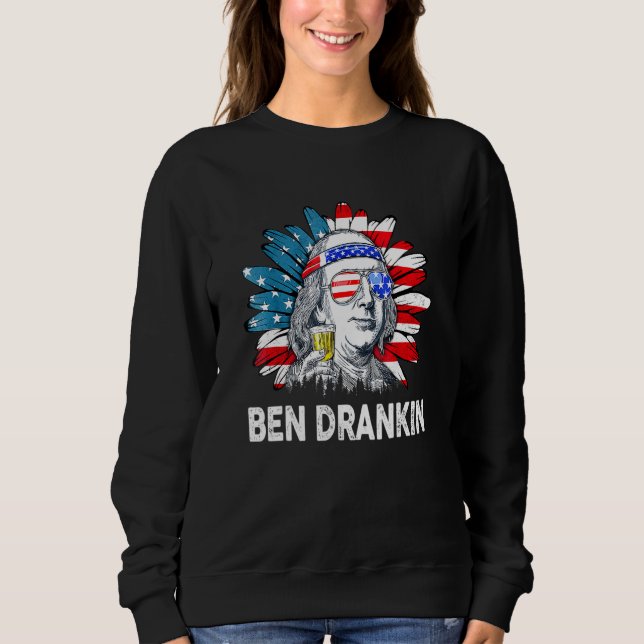 Camiseta Ben Drankin 4 De Julho Benjamin Franklin Men Wome (Frente)