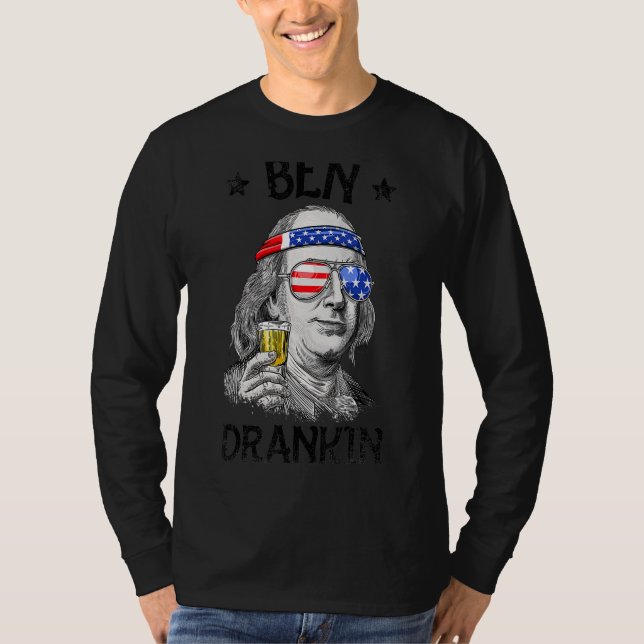 Camiseta Ben Drankin 4 De Julho Benjamin Franklin Men Wome (Frente)