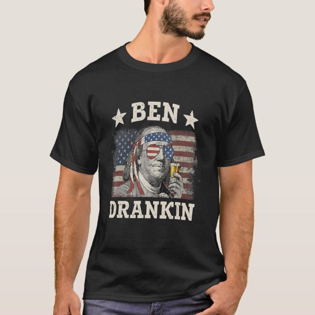 Camiseta Ben Drankin 4 de julho Patriótico (Frente)